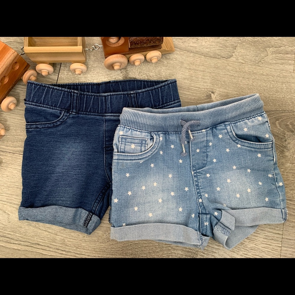 3T Toddler Shorts, Cat & Jack, Jumping Beans Denim Girls Polka Dot Pocket